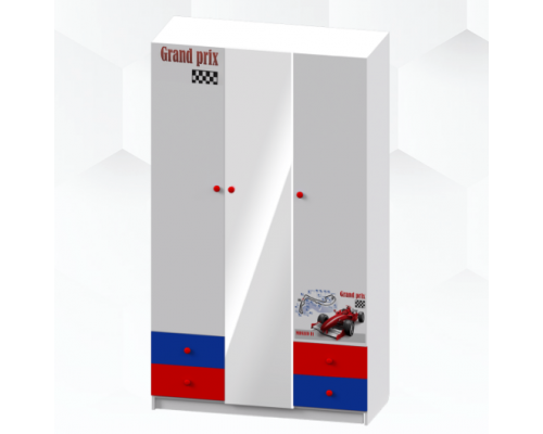 Шкаф 3-х дверный ''Карусель-1'' с зеркалом